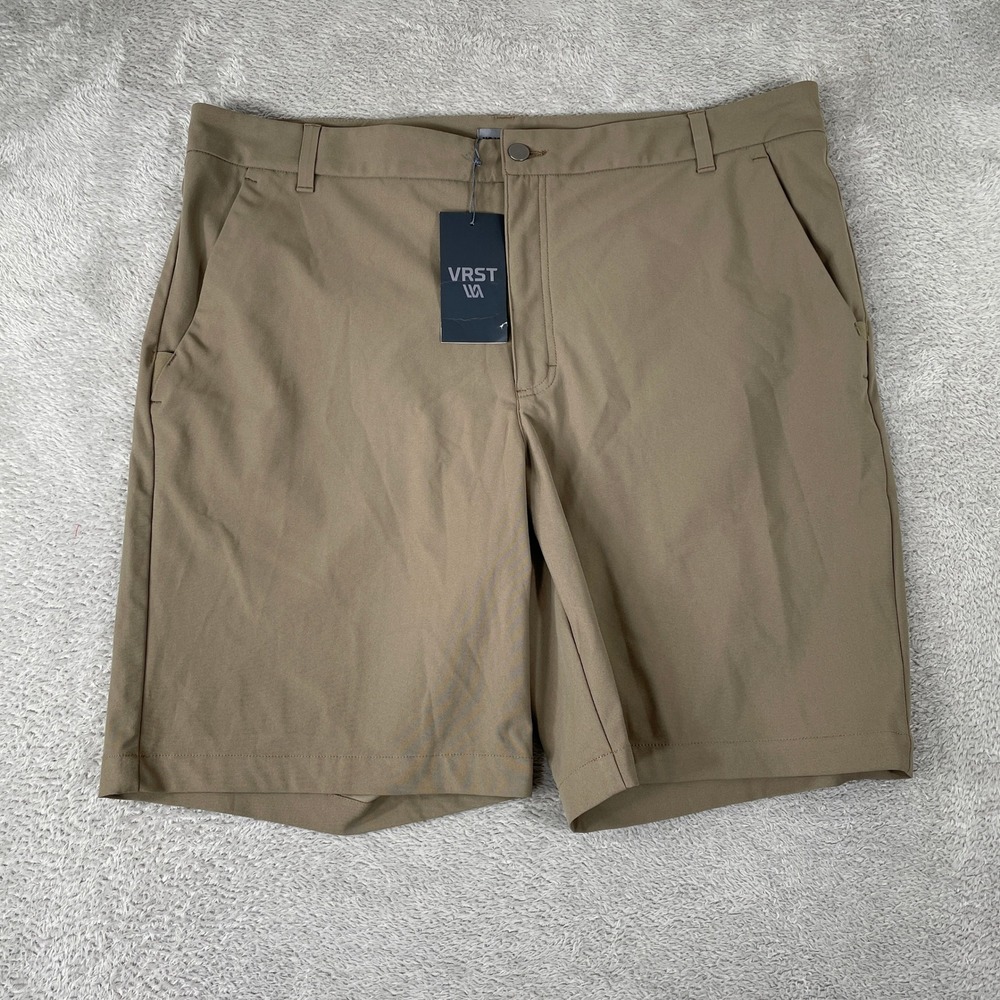VRST Commuter Shorts Mens 40 Brown Delta Stretch Moisture Wicking Golf Active